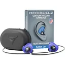 Decibullz PRO Custom Molded Ear Plugs Blue - Decibullz