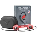 Decibullz PRO Custom Molded Ear Plugs Red - Decibullz
