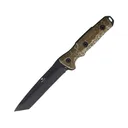 Buck Knives Ground Combat Fixed Blade Knife 5.5" Tanto Point 5160 Cerakote Blade Canvas Micarta Handle OD Green - Buck Knives