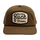 Buck Knives Men's Rounded Felt Patch 5-Panel Mesh Snapback Hat Quicksand One Size Fits Most - Buck Knives