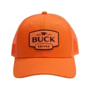 Buck Knives Men's Logo PVC Patch Mesh Snapback Hat Blaze Orange One Size Fits Most - Buck Knives