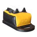 Protektor Flat Top Dr.Bumble Bee Super Slick Silver Bunny Ear Rear Shooting Rest Bag with Carry Handle Leather Black and Yellow Filled - Protektor
