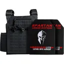 Spartan Armor Achilles Plate Carrier with Hercules LITE Level RF2/III+ Lightweight Ballistic Plates Black - Spartan Armor