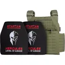 Spartan Armor Achilles Plate Carrier with Hercules Level IV Ceramic Ballistic Plates OD Green - Spartan Armor