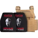 Spartan Armor Achilles Plate Carrier with Hercules Level IV Ceramic Ballistic Plates Coyote Brown - Spartan Armor