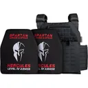 Spartan Armor Achilles Plate Carrier with Hercules Level IV Ceramic Ballistic Plates Black - Spartan Armor