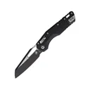 Microtech MSI Pocket Knife 3.88" Sheepsfoot Bohler M390MK Black Blade Polymer Handle Black - Microtech