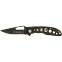 Smith & Wesson Officer Pocket Knife 3.25" Drop Point Stainless Steel Black Blade Aluminum Handle Black - Smith & Wesson