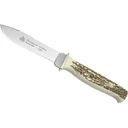 PUMA SGB Hunter's Pal Fixed Blade Knife 4" Drop Point DIN 1.4116 Satin Blade Commando Stag Handle White - Puma