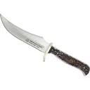 PUMA SGB Skinner Fixed Blade Knife 5.2" Trailing Point DIN 1.4116 Satin Blade Commando Stag Handle White - Puma