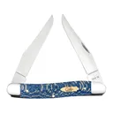 Case Muskrat Pocket Knife 2.61" Clip Point Tru-Sharp Polished Blade Sycamore Handle Blue - Case