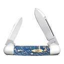 Case Baby Butterbean Pocket Knife 1.9" Pen, Spear Point Tru-Sharp Polished Blade Sycamore Handle Blue - Case