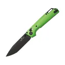 Bear OPS Nekama Pocket Knife 3.5" Modified Tanto Sandvik 14C28N Black Blade Aluminum Handle Bright Green - Bear Ops