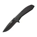 Bear & Son 112ABK Assisted Opening Pocket Knife 2.75" Drop Point Stainless Steel Black Blade Stainless Steel Handle Black - Bear & Son