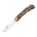 Bear & Son Farmhand Pocket Knife 2.75" Drop Point Stainless Steel Satin Blade Bone Handle Stag - Bear & Son