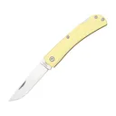 Bear & Son Farmhand Pocket Knife 2.75" Drop Point Stainless Steel Satin Blade Delrin Handle Yellow - Bear & Son