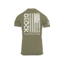 Glock Men's Perfection Flag Short Sleeve Crew Neck T Shirt Military Green 2XL - Glock