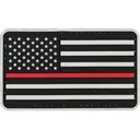 Voodoo Tactical American Flag Red Line PVC Morale Patch - Voodoo Tactical