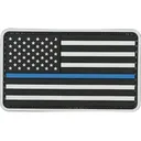 Voodoo Tactical American Flag Blue Line PVC Morale Patch - Voodoo Tactical