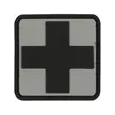 Voodoo Tactical First Aid Symbol PVC Morale Patch Gray - Voodoo Tactical