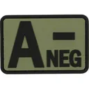 Voodoo Tactical Blood Type A- Neg PVC Morale Patch OD Green - Voodoo Tactical