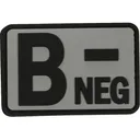 Voodoo Tactical Blood Type B- Neg PVC Morale Patch Gray - Voodoo Tactical
