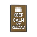 Voodoo Tactical Keep Calm And Reload PVC Morale Patch Coyote - Voodoo Tactical