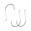 Whisker Seeker Tackle Carbon Super J Hook #6/0 Black Nickel 5PK - Whisker Seeker Tackle