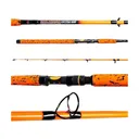 Whisker Seeker Tackle Hog Seeker 10' Spinning Rod Med Hvy Blaze Orange 2pc - Whisker Seeker Tackle