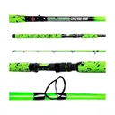 Whisker Seeker Tackle Hog Seeker 7'6" Spinning Rod Med Hvy Toxic Green 2pc - Whisker Seeker Tackle