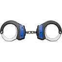 ASP Plus Chain Handcuff Double Locking Steel Bow Forged 7075T6 Aluminum Frame Blue - Armament Systems and Procedures