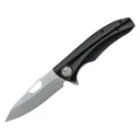 ASP Classic Folder Grooved Assisted Opening Pocket Knife 3.5" Drop Point AUS-8 Stonewashed Blade G-10 Handle Black - Armament Systems and Procedures