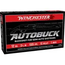 Winchester Autobuck 12 Gauge Ammo 2-3/4" #1 Buck Lead Shot 12 Pellets Box of 5 - Winchester