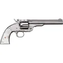 Uberti 1875 Top-Break 45 Colt (Long Colt) Revolver 7" Nickel Barrel 6 Round Pearl Grip - Uberti