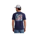 Huk Men's KC Fish Flag Short Sleeve Crew Neck T Shirt Naval Academy XL - Huk