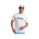 Huk Men's Americana Fill Short Sleeve Crew Neck T Shirt White XL - Huk