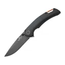 Bear OPS Loadout Assisted Opening Pocket Knife 3.5" Drop Point Sandvik 14C28N Black Blade Aluminum Handle Black/Copper - Bear Ops