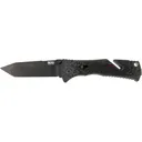 SOG Trident Mini Folding Pocket Knife 3.15" Tanto Point AUS-8 Stainless Steel TiNi Coated Blade GRN Handle Black - Sog