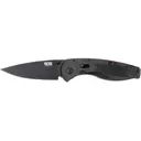 SOG Aegis Mini Assisted Opening Pocket Knife 3" Drop Point AUS-8 Stainless Steel TiNi Finished Blade GRN Handle Black - Sog