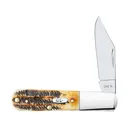 Case Barlow Pocket Knife 2.8" Clip Point Tru-Sharp Mirror Polished Blade 6.5 BoneStag Handle BoneStag - Case Knives