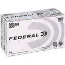 Federal American Eagle 308 Winchester Ammo 150 Grain Full Metal Jacket Box of 50 - Federal Premium
