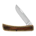 Case Crossroads Series Sod Buster Jr Pocket Knife 2.8" Skinner CPM S35VN Stonewashed Blade Laminated Wood Handle Brown - Case Knives