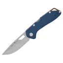 Buck Knives Mustang Pocket Knife 3.25" Drop Point 420HC Stonewashed Blade Aluminum Handle Dark Blue - Buck Knives