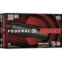 Federal American Eagle Subsonic 308 Winchester Ammo 205 Grain Jacketed Hollow Point Box of 20 - Federal Premium