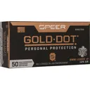 Speer Gold Dot 9mm Luger +P Ammo 124 Grain Bonded Jacketed Hollow Point Case of 500 (10 Boxes of 50) - Speer