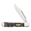 Case Mini Copperlock Pocket Knife 2.72" Clip Point Tru-Sharp Polished Blade Oak Handle Black - Case