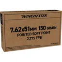 Winchester Brown Box 7.62x51mm NATO Ammo 150 Grain Jacketed Soft Point Box of 20 - Winchester