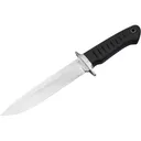 Boker Knives Sledgedog Fixed Blade Knife 6.69" Drop Point D2 Satin Blade TPR Overmold Handle Black - Boker Knives