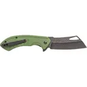 Smith's Rally Pocket Knife 3.26" Cleaver 400 Series Black Stonewash Blade G-10 Handle OD Green - Smith's