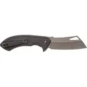 Smith's Rally Pocket Knife 3.26" Cleaver 400 Series Titanium Carbo-Nitride Blade G-10 Handle Black - Smith's
